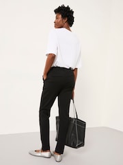 FatFace Grace Black Ponte Tapered Trouser - Image 2 of 5