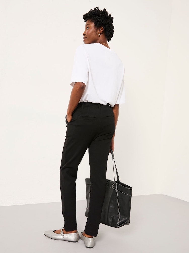 FatFace Grace Black Ponte Tapered Trouser - Image 2 of 5