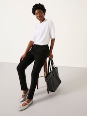 FatFace Grace Black Ponte Tapered Trouser - Image 4 of 5