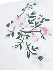 Nike White Little Kids Floral Printed T-Shirt - Image 3 of 5