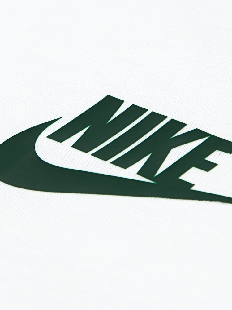Nike White Little Kids Floral Printed T-Shirt - Image 5 of 5