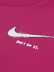 Nike Pink Little Kids Femme Crew Sweatshirt and Flared Legging Set - Image 3 of 5