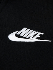 Nike Black Little Kids Club Half Zip and Wide Leg Joggers Tracksuit Set - Image 3 of 4
