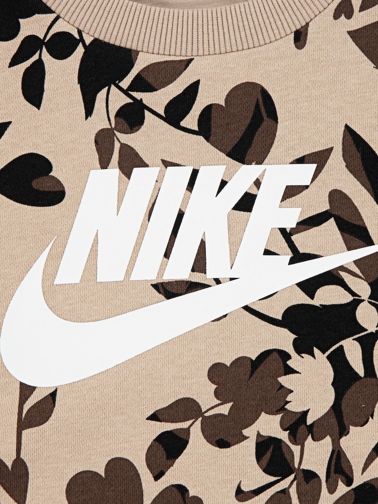 Nike Little Kids Floral Crew Sweatshirt and Leggings Set - Image 3 of 4