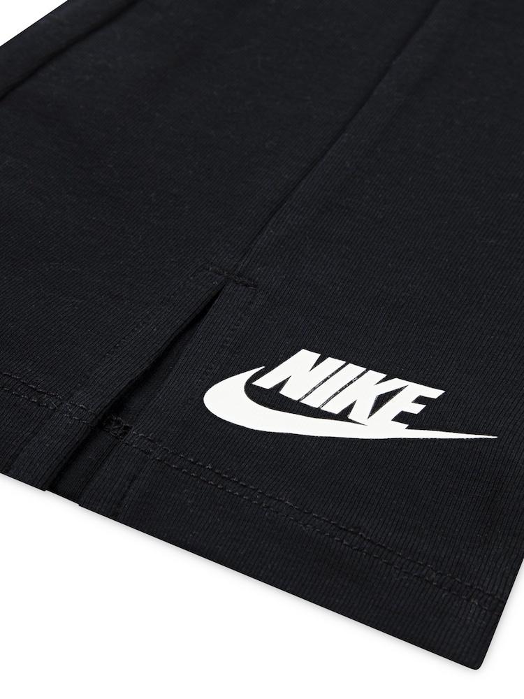 Nike Black Little Kids Floral Crew Sweatshirt and Leggings Set - Image 4 of 4 Nike Black Little Kids Floral Crew Sweatshirt and Leggings Set - Image 4 of 4