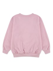 Nike Pink Little Kids Club Oversized Crew Sweatshirt - Image 2 of 3