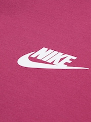 Nike Purple Little Kids Club Crew and Wide Leg Joggers Set - Image 4 of 4