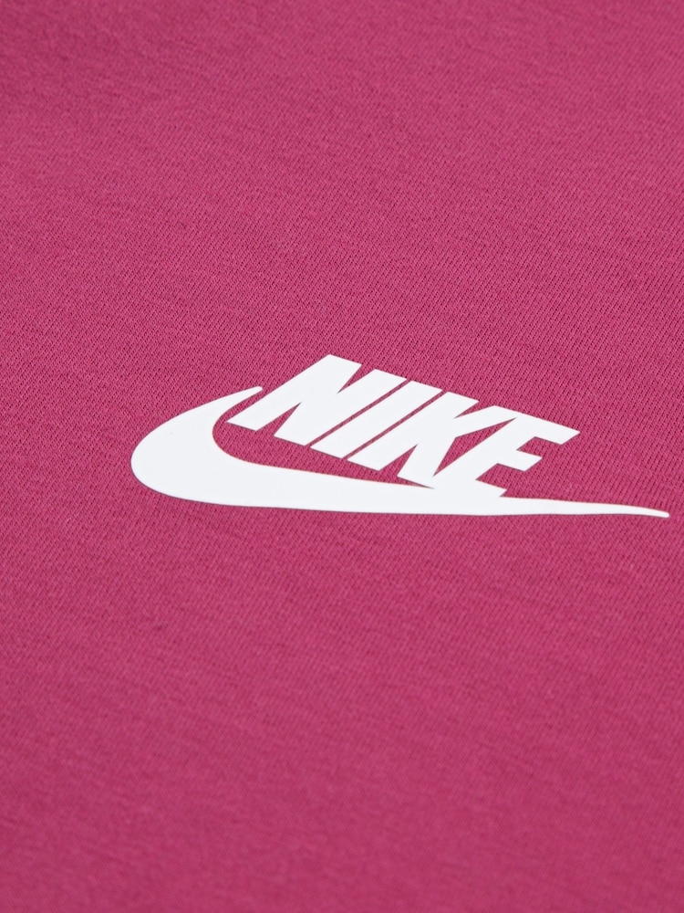 Nike Purple Little Kids Club Crew and Wide Leg Joggers Set - Image 4 of 4