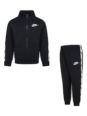 Nike Little Kids Poly Full Zip Tape Logo Tracksuit Set - Bild 1 von 5