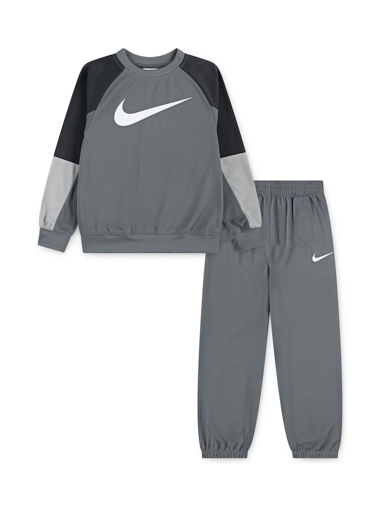 Nike Grey Little Kids Lifestyle Essentials Crew Tracksuit Set - Image 1 of 5