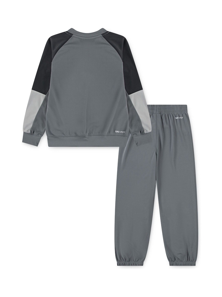 Nike Grey Little Kids Lifestyle Essentials Crew Tracksuit Set - Image 2 of 5