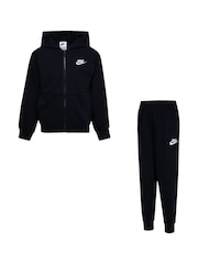 Nike Black Little Kids Full Zip Club Fleece Tracksuit Set - Image 1 of 7