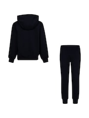 Nike Black Little Kids Full Zip Club Fleece Tracksuit Set - Image 2 of 7