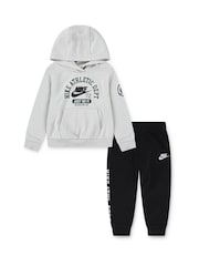 Nike Black Little Kids Athletic Overhead Hoodie and Joggers Tracksuit Set - Image 1 of 6