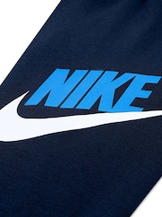 Nike Blue Little Kids Zip Through Joggers and T-Shirts 3 Piece Set - Image 3 of 4