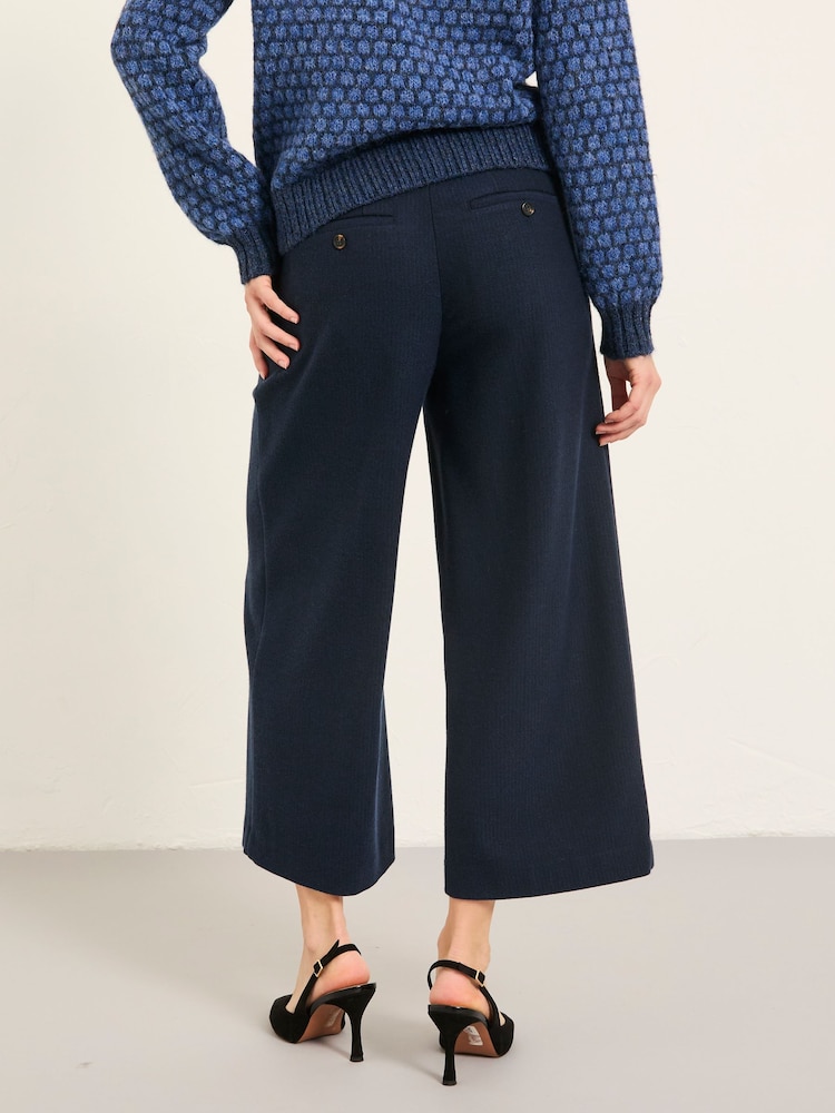 FatFace Dolly Navy Cropped Trouser - Image 2 of 8