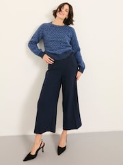 FatFace Dolly Navy Cropped Trouser - Image 3 of 8
