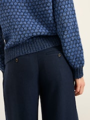 FatFace Dolly Navy Cropped Trouser - Image 6 of 8