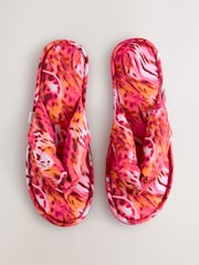 Pink Animal Padded Toe Thong Slippers - Image 4 of 8