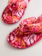 Pink Animal Padded Toe Thong Slippers - Image 7 of 8