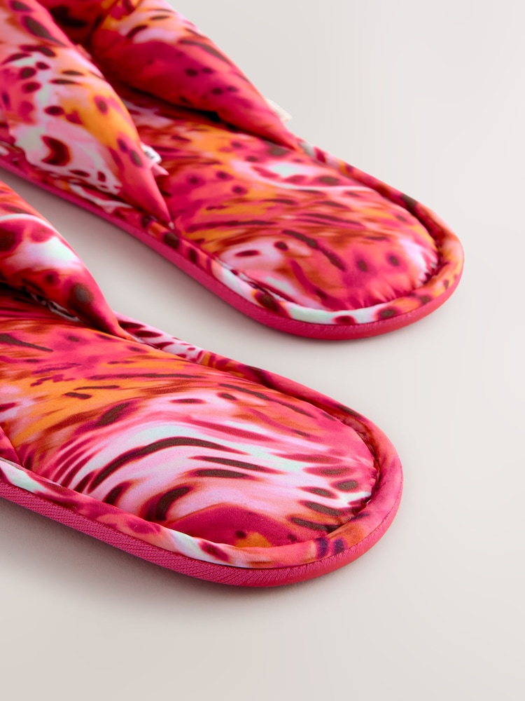 Pink Animal Padded Toe Thong Slippers - Image 8 of 8