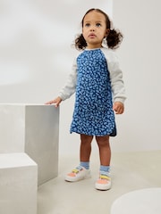 Animal Print Raglan Denim Dress (3mths-8yrs) - Image 3 of 9