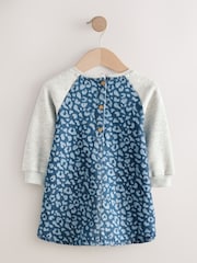 Animal Print Raglan Denim Dress (3mths-8yrs) - Image 6 of 9