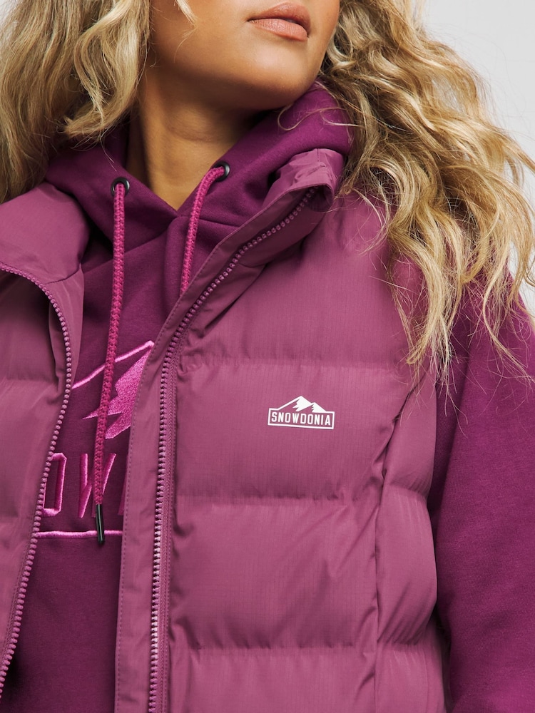 Snowdonia Pink Showerproof Padded Gilet - Image 3 of 4