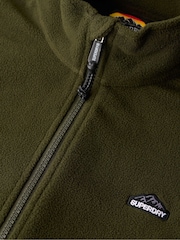 Superdry Green Polar Fleece Full Zip - Image 7 of 7