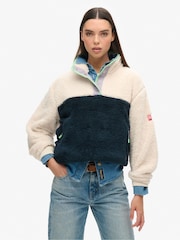 Superdry Cream Supersoft Mash Up Henley Jumper - Image 1 of 6