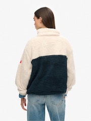 Superdry Cream Supersoft Mash Up Henley Jumper - Image 2 of 6