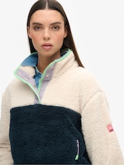 Superdry Cream Supersoft Mash Up Henley Jumper - Image 3 of 6