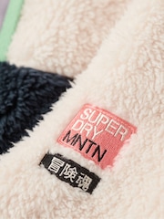 Superdry Cream Supersoft Mash Up Henley Jumper - Image 6 of 6