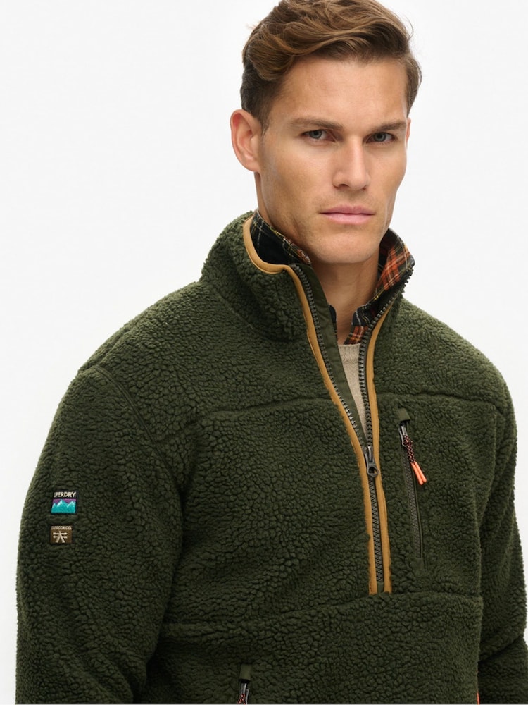 Buy Superdry Green Outdoor Half Zip Fleece Jumper from the Next UK