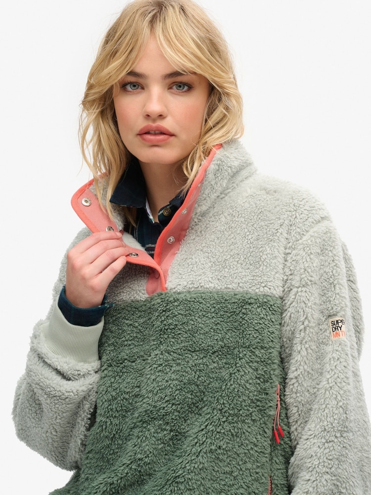 Superdry Grey Supersoft Mash Up Henley Jumper - Image 3 of 3