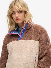 Superdry Brown Supersoft Mash Up Henley Jumper - Image 3 of 3