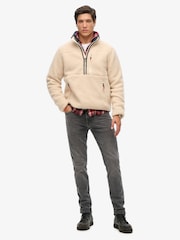 Superdry Cream Outdoor Half Zip Boxy Fleece - Image 2 of 3