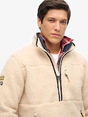 Superdry Cream Outdoor Half Zip Boxy Fleece - Image 3 of 3