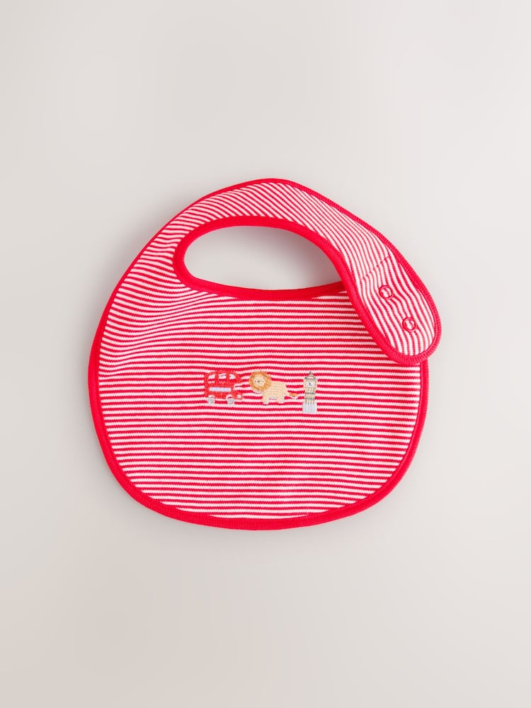 Rojo - Pack de 3 Baberos de bebé - Imagen 2 de 6