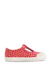 Start-Rite Skipper Pink Splash T Bar Canvas Shoes - Image 2 of 6