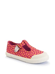 Start-Rite Skipper Pink Splash T Bar Canvas Shoes - Image 3 of 6