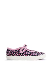 Start-Rite Blue Busy Lizzie Navy Splash Mary Jane Canvas Shoes - Image 1 of 6