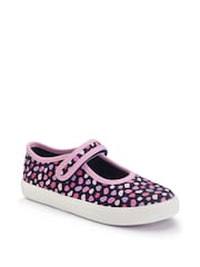 Start-Rite Blue Busy Lizzie Navy Splash Mary Jane Canvas Shoes - Image 3 of 6