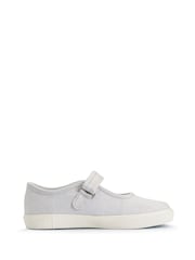 Start-Rite Lemonade Silver Glitter Mary Jane Canvas Shoes - Image 1 of 6