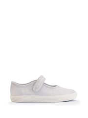 Start-Rite Lemonade Silver Glitter Mary Jane Canvas Shoes - Image 2 of 6