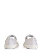 Start-Rite Lemonade Silver Glitter Mary Jane Canvas Shoes - Image 4 of 6