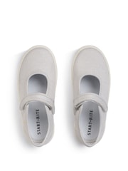 Start-Rite Lemonade Silver Glitter Mary Jane Canvas Shoes - Image 5 of 6
