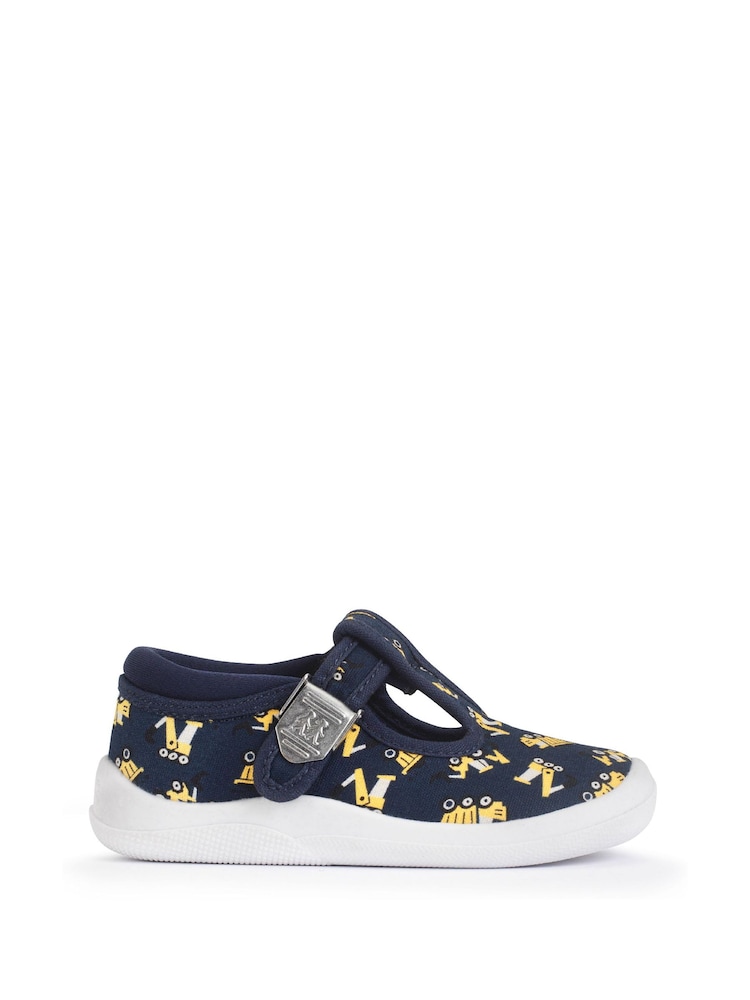 Start-Rite Wriggles Red Digger Print T-Bar Canvas Shoes - Image 1 of 1