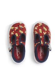 Start-Rite Wriggles Red Digger Print T-Bar Canvas Shoes - Image 5 of 6