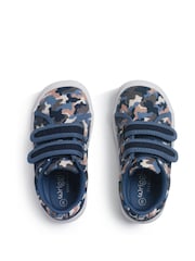Start-Rite Wriggles Blue Camo Double Strap Canvas Shoes - Image 4 of 5